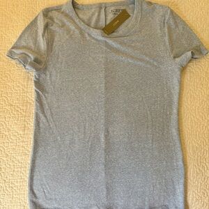 J. Crew Light Blue Short Sleeve Tee Stretch Linen